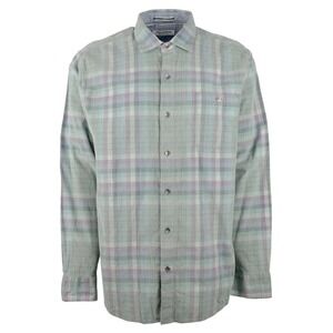 Tommy Bahama Men's Big Tall Coastline Corduroy Verde‎ Plaid Shirt 3XLB